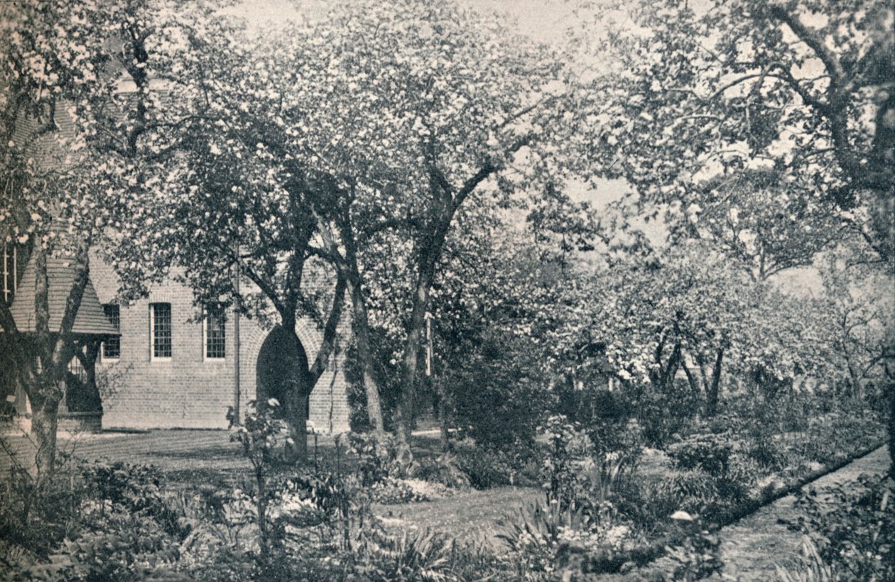 Başlangıçta William Morris tarafından ortaya konan meyve bahçesi örneği, c1900 by Unbekannt