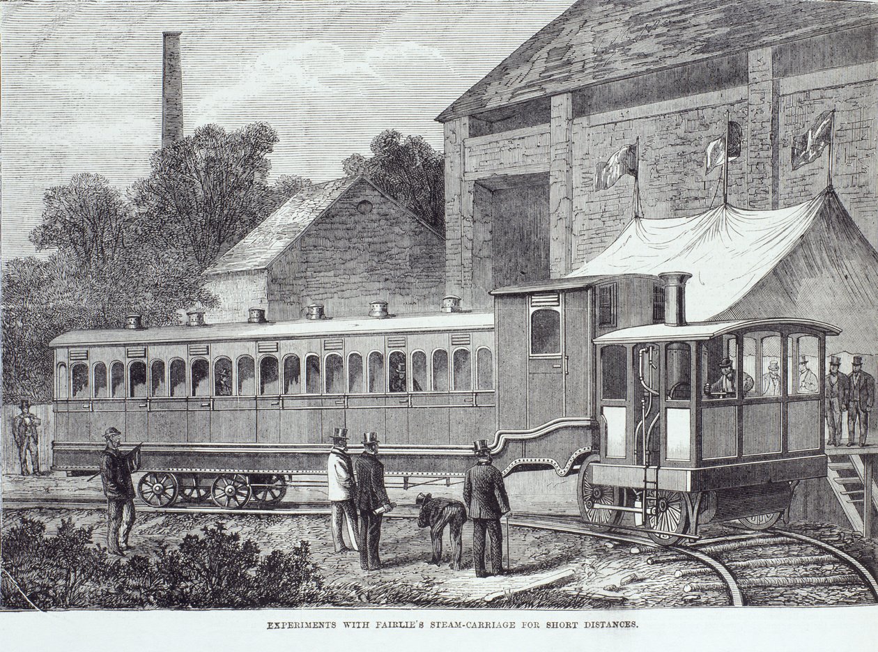 Kısa mesafeler için Fairlies buharlı vagonu ile deneyler, Ağustos 1869 by Unbekannt