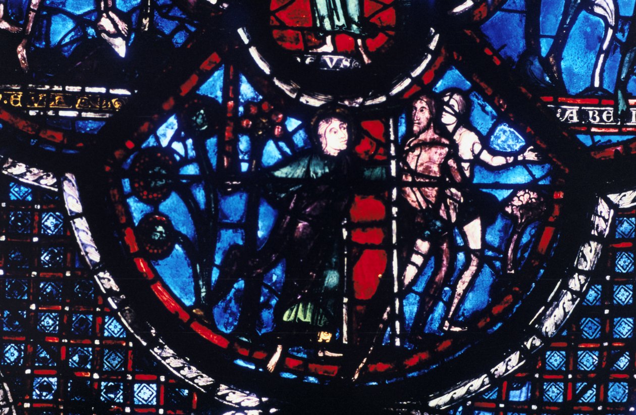 Cennetten kovulma, vitray, Chartres Katedrali, Fransa, 1205-1215 by Unbekannt