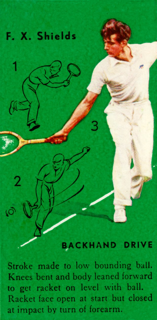 F. X. Kalkanlar - Backhand Drive, c1935. by Unbekannt