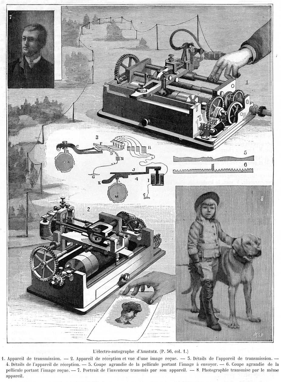 Amstutz, Cleveland, Ohio, ABD, 1896, faks veya kopyalama telgraf sistemi by Unbekannt