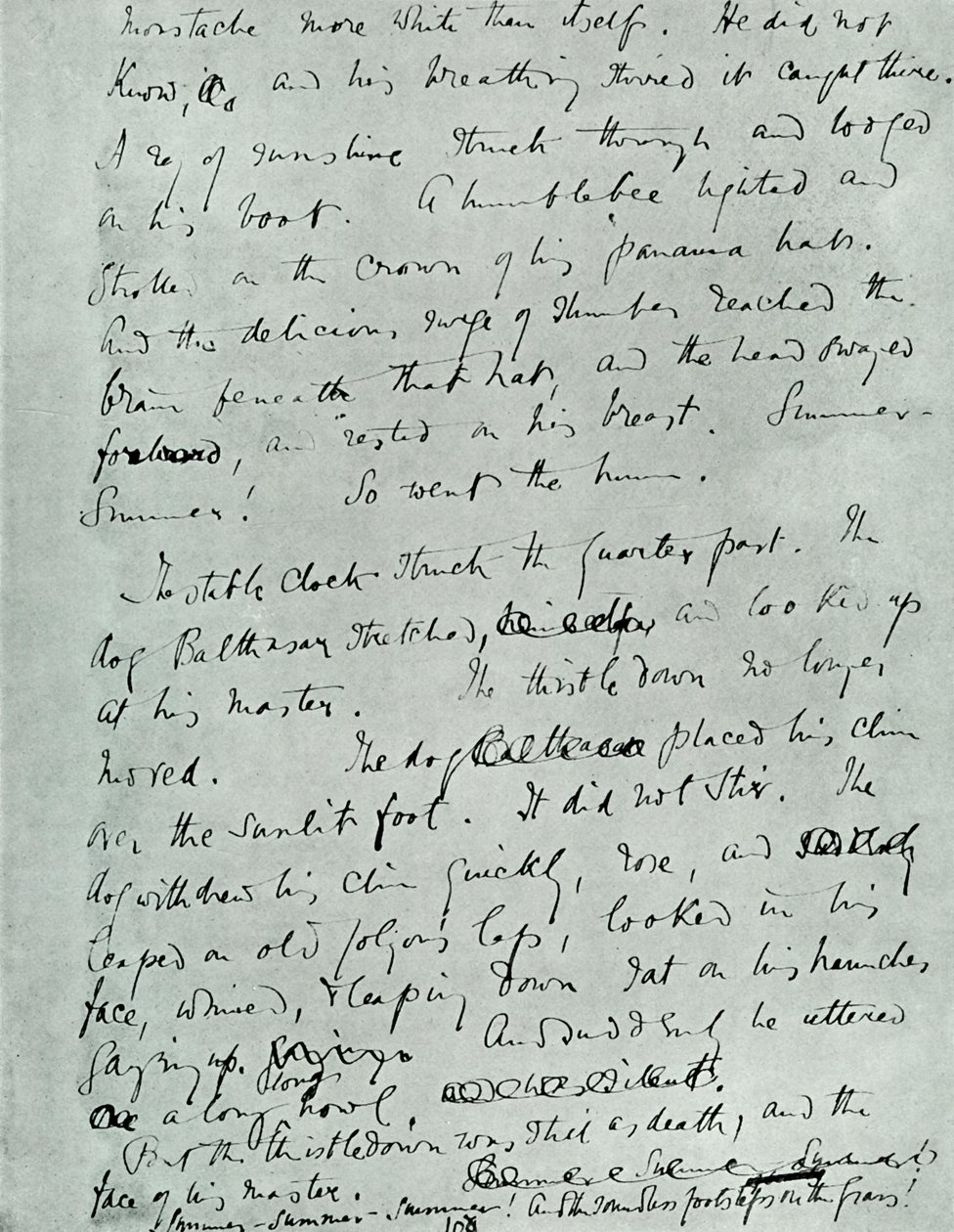 John Galsworthy, 1918, 1928 tarafından bir Forsyte Hint Yazı için MS faks sayfası. by Unbekannt