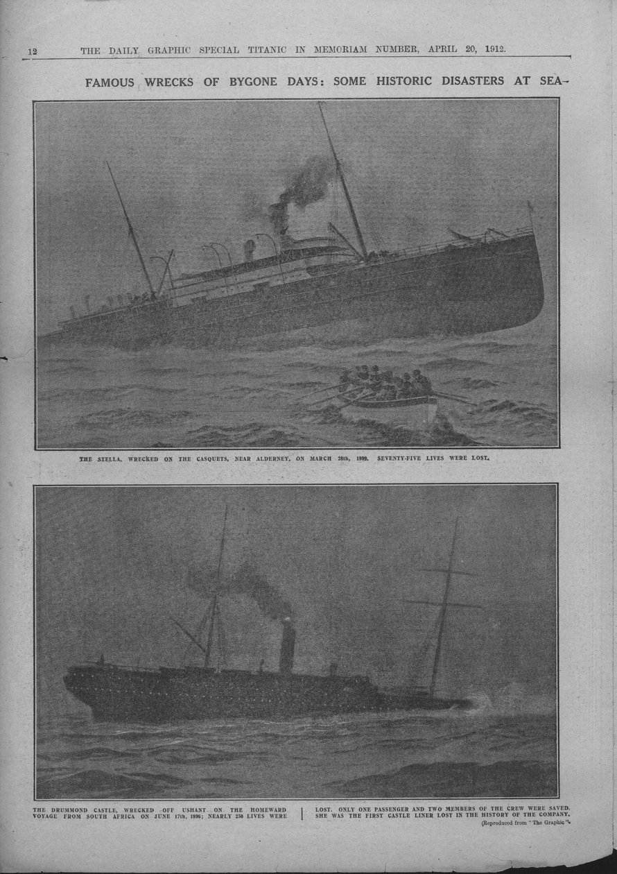 Geçmiş Günlerin Ünlü Enkazları: Denizde Bazı Tarihi Afetler, 20 Nisan 1912. by Unbekannt