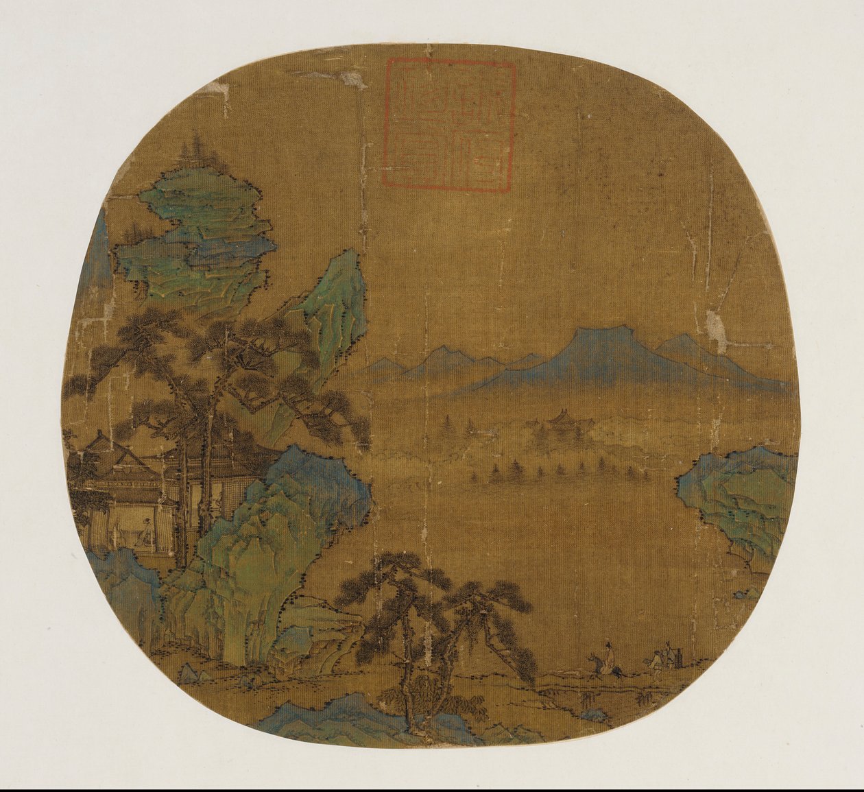 Bir albüm yaprağı olarak monte edilmiş fan, Ming hanedanı, 1368-1644. by Unbekannt