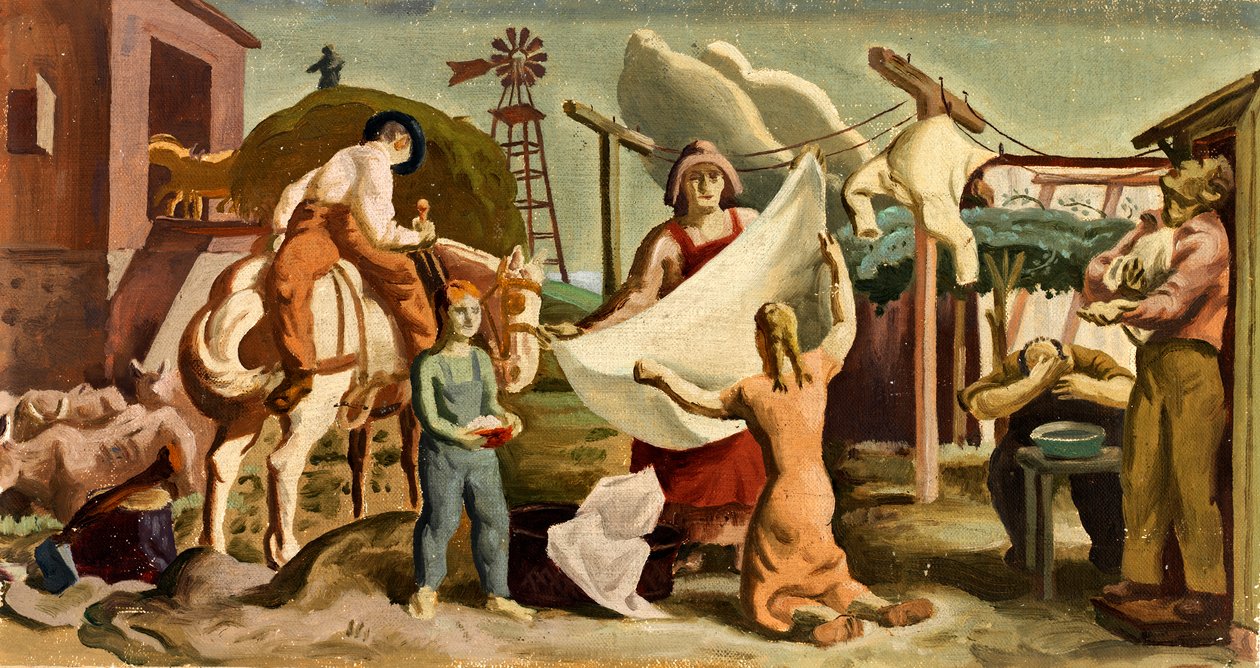 Farm Life duvar çalışması, yak. 1933-1943. by Unbekannt