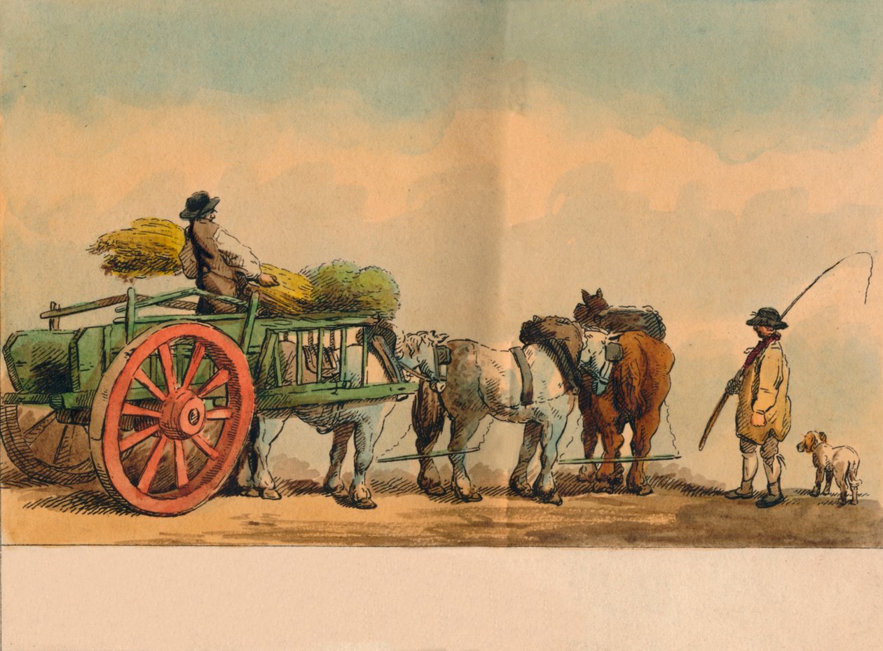 Çiftlik işçileri ve araba, 1797. by Unbekannt