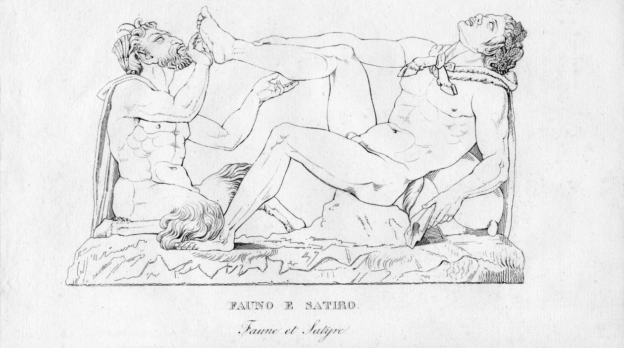 Fauno E Satiro Faun ve Satyr, c1850 by Unbekannt
