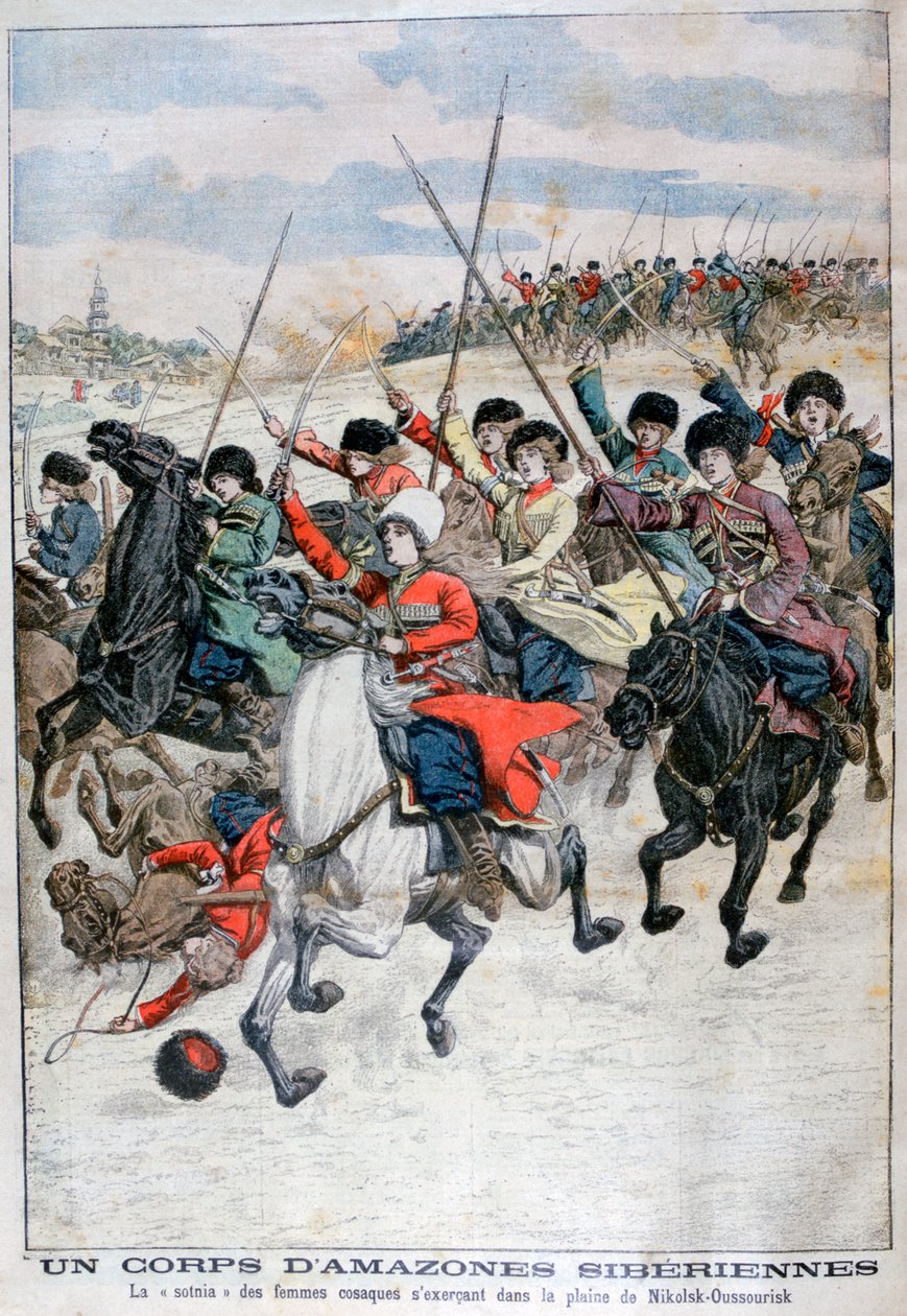 Kadın Sibirya Kazak süvari birlikleri, Rus-Japon Savaşı, 1904 by Unbekannt