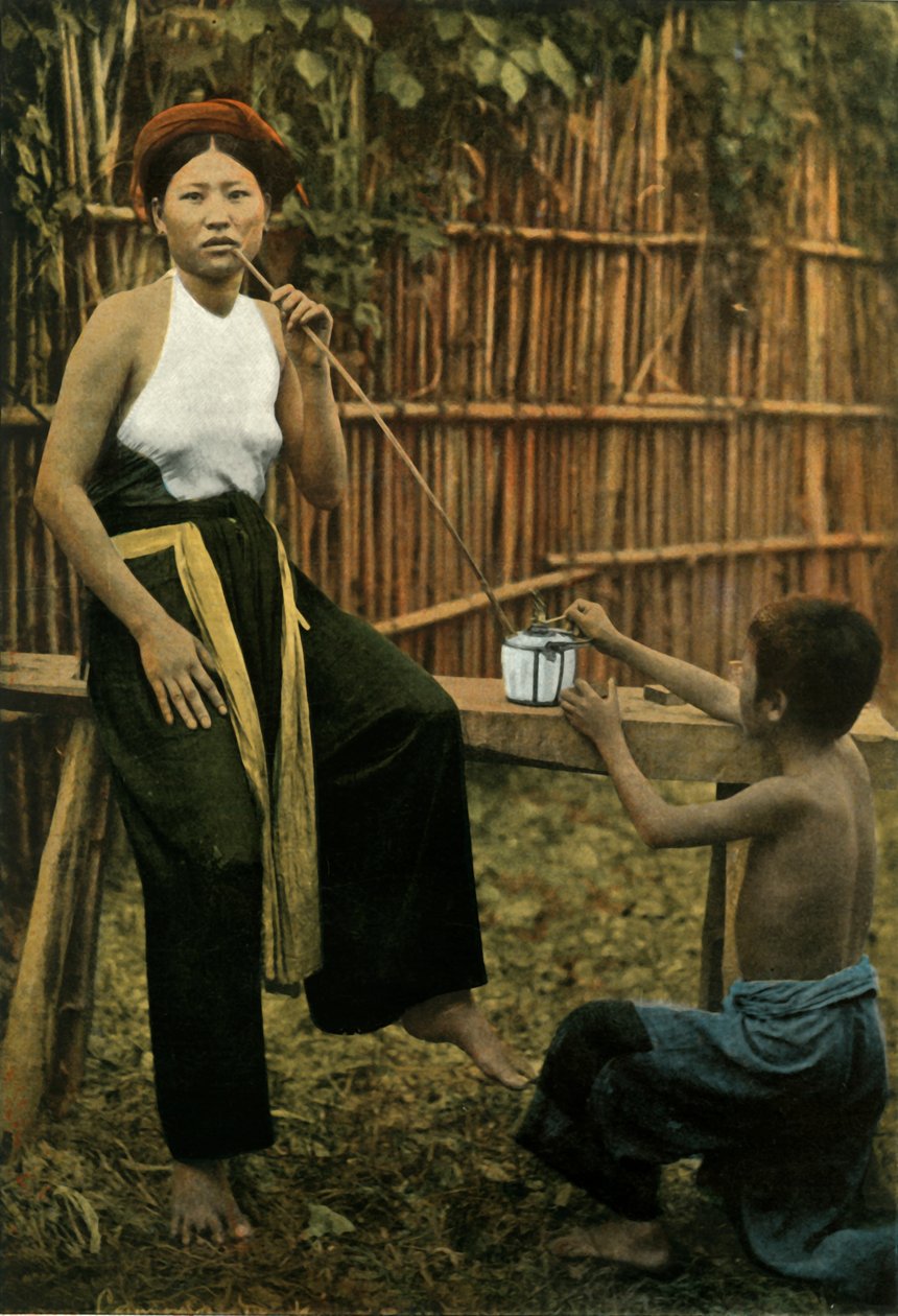 Femme Fumant De LOpium, Afyon İçen Kadın, 1900. by Unbekannt
