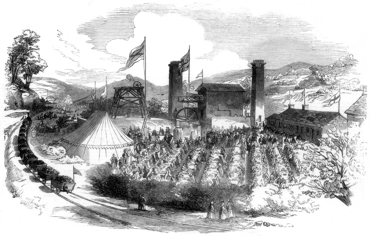 Taff Vale demiryolunun Rhondda şubesinde kömürü kazanma kutlaması, 1851 by Unbekannt