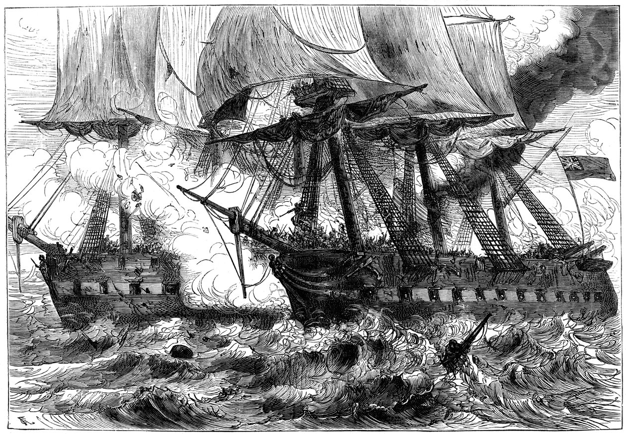 USS Chesapeake ve HMS Shannon, 1813 c1880 arasındaki savaş by Unbekannt