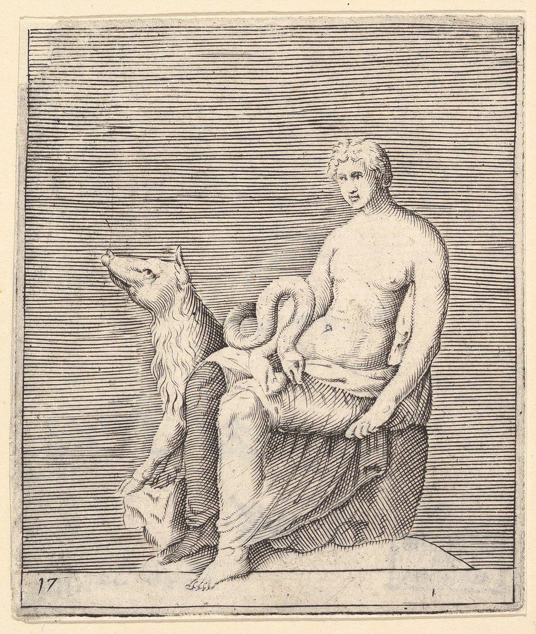 Domuz ve Yılanlı Figür, yayınlanmış ca. 1599-1622. by Unbekannt