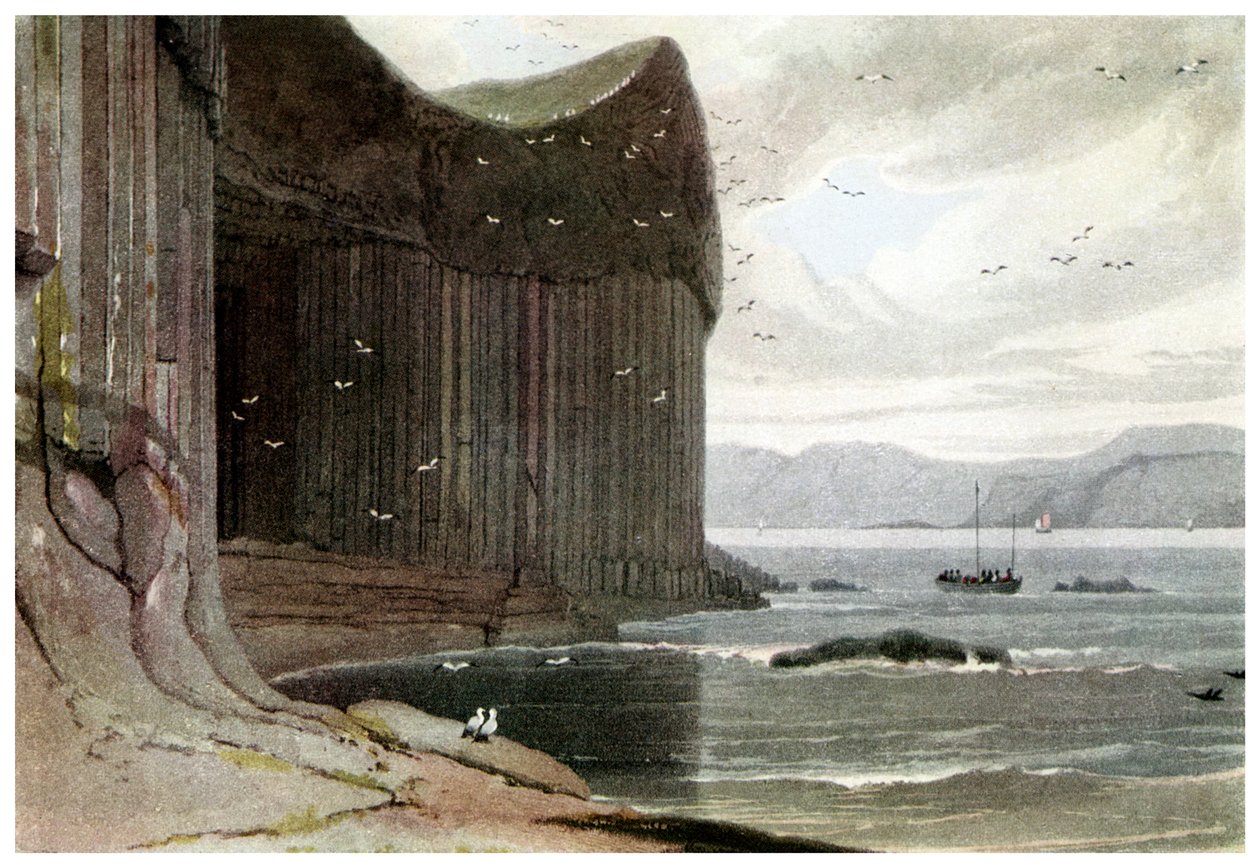 Fingals Mağarası, Staffa, Dış Hebridler, İskoçya. 1814 1956 by Unbekannt