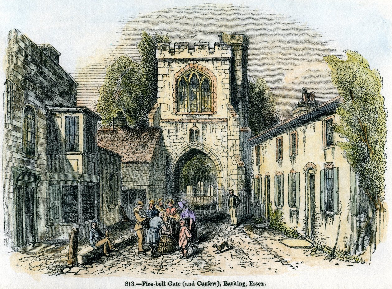 Yangın çanı Kapısı ve sokağa çıkma yasağı, Barking, Essex, 1845 by Unbekannt