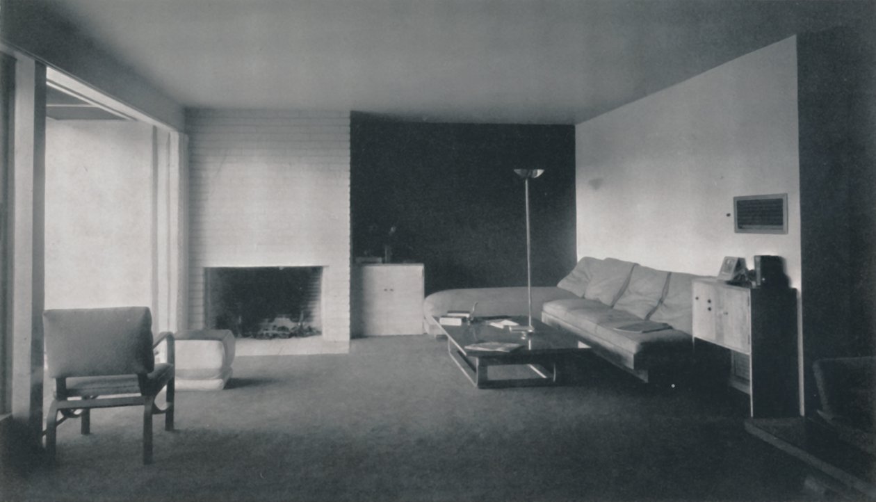 Şömine köşesi, Richard J. Neutra, 1942 by Unbekannt