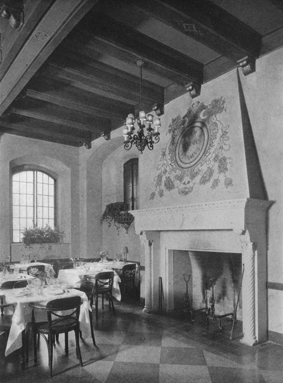 Güneydoğu yemek odasında şömine, Kardeşlik Kulüpleri Binası, New York, 1924 by Unbekannt