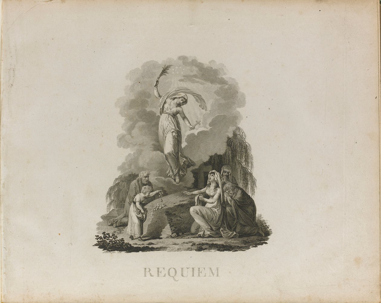 Requiem in Re minör kitabının ilk baskısı, K. 626, Wolfgang Amadeus Mozart, c. 1800. by Unbekannt