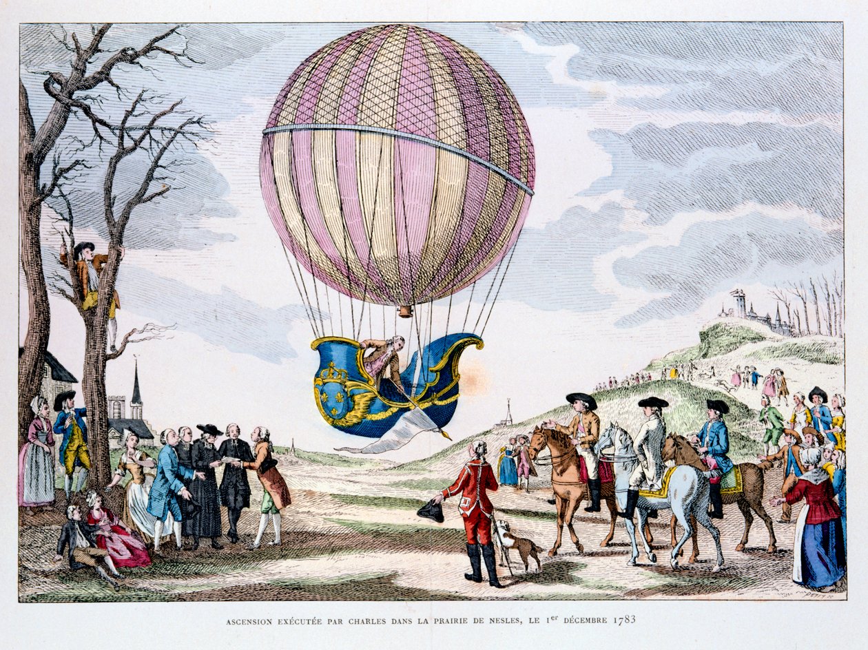 Hidrojen balonuyla ilk insanlı uçuş, Fransa, 1 Aralık 1783 1887 by Unbekannt