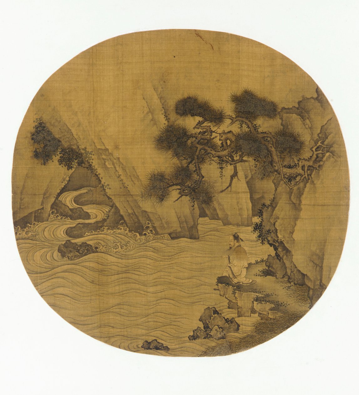 Bir Dağ Torrentinde Balık Tutma, Ming Hanedanlığı, 1368-1644. by Unbekannt
