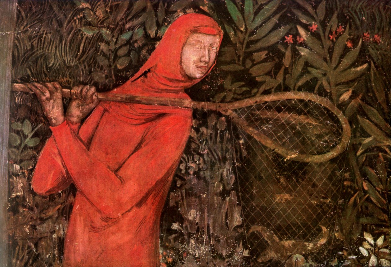 Balık tutma, bir fresk parçası, 14. yüzyıl 1909 by Unbekannt