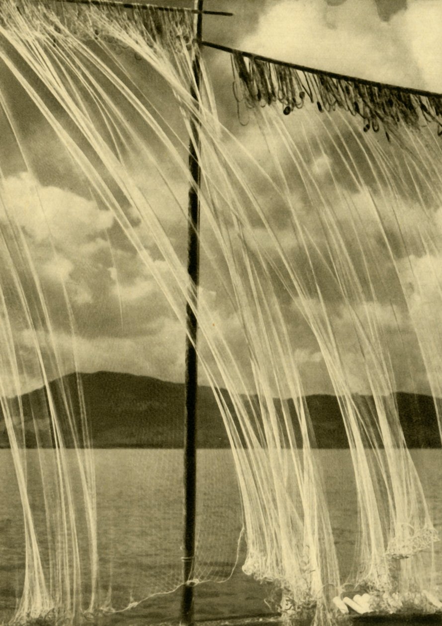Balık ağları, Attersee, Yukarı Avusturya, c1935. by Unbekannt