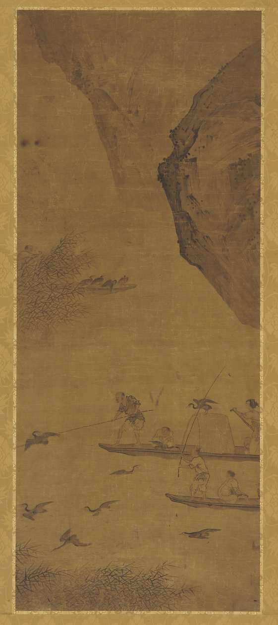 Karabataklarla Balık Tutma, Qing hanedanı, 17. yüzyıl. by Unbekannt