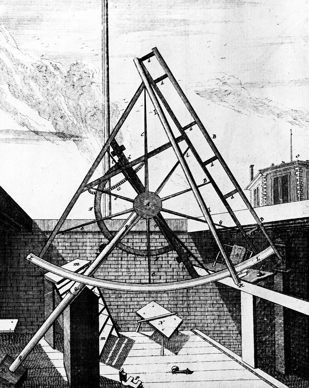 Flamsteeds, teleskopla donatılmış, ekvatora monte edilmiş sekstant, 1725 by Unbekannt