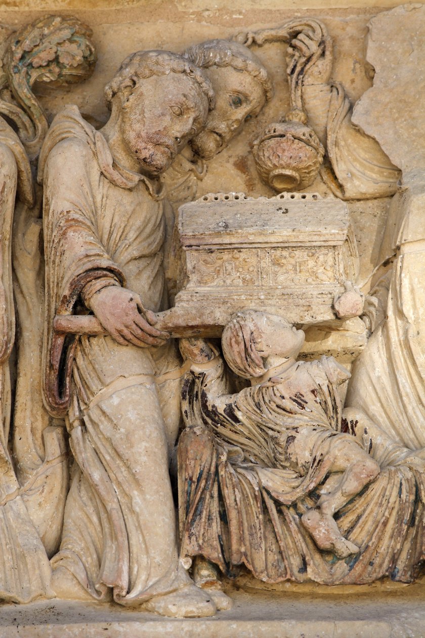 Fleury manastır bazilikası kuzey kapısı heykeli: Saint Benedict