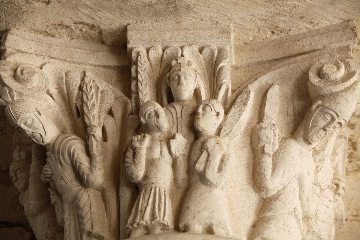 Fleury manastır bazilikası sundurma sermaye Saint Benoit sur Loire Fransa by Unbekannt