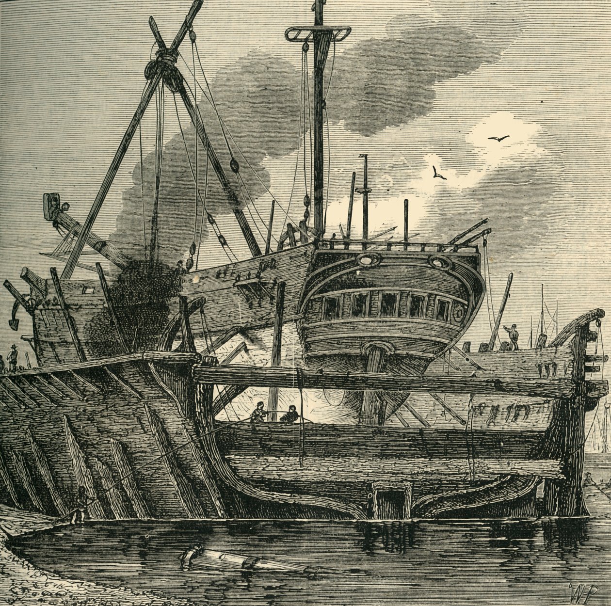 Yüzer Rıhtım, Deptford 1820, c1878. by Unbekannt