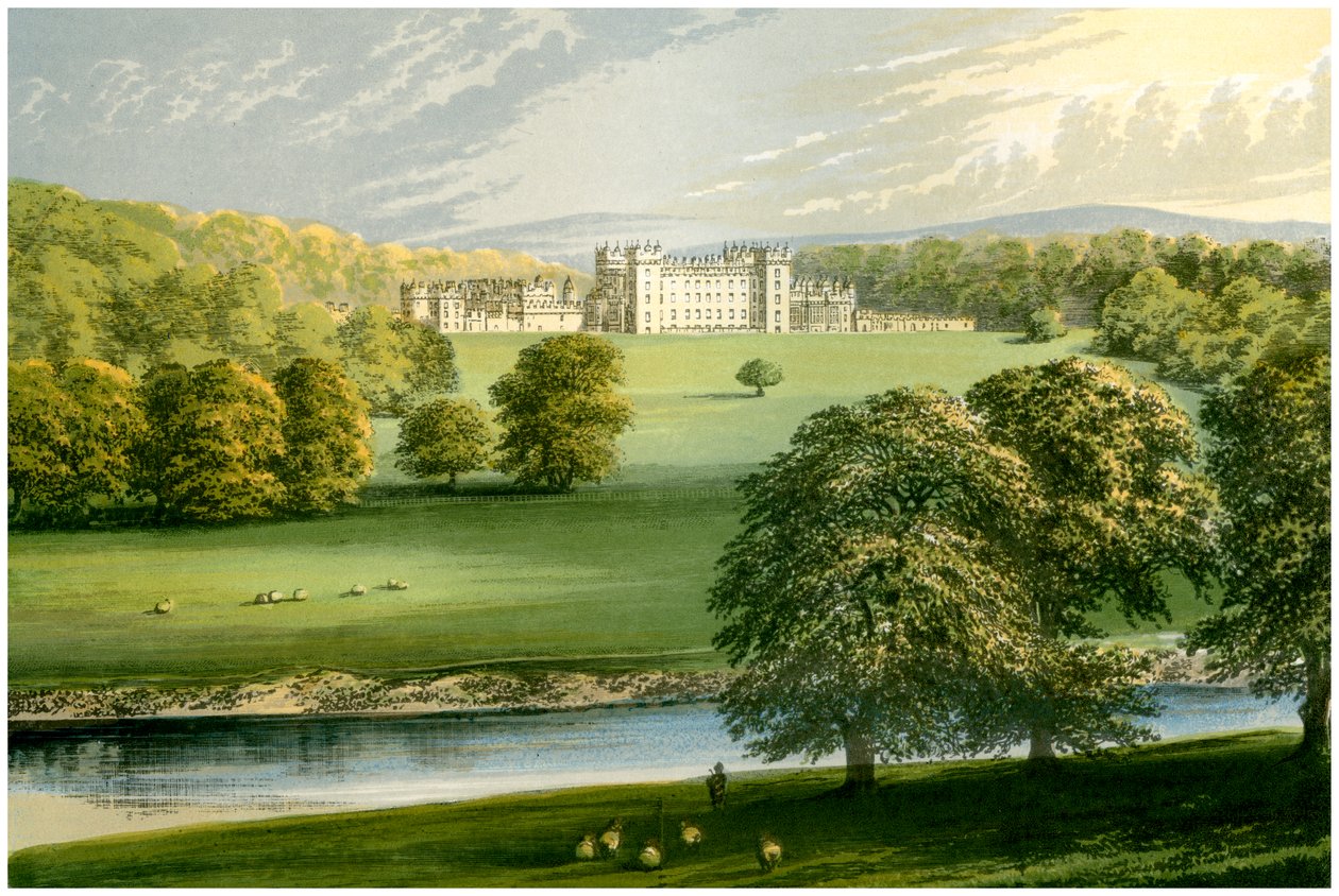 Floors Castle, Roxburghshire, İskoçya, Duke of Roxburghe, c1880 by Unbekannt