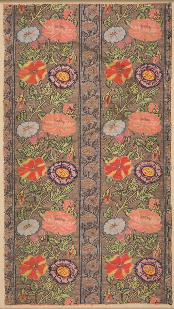 Altın zemin üzerine çiçekli çizgili ipek, 1600-1650. by Unbekannt
