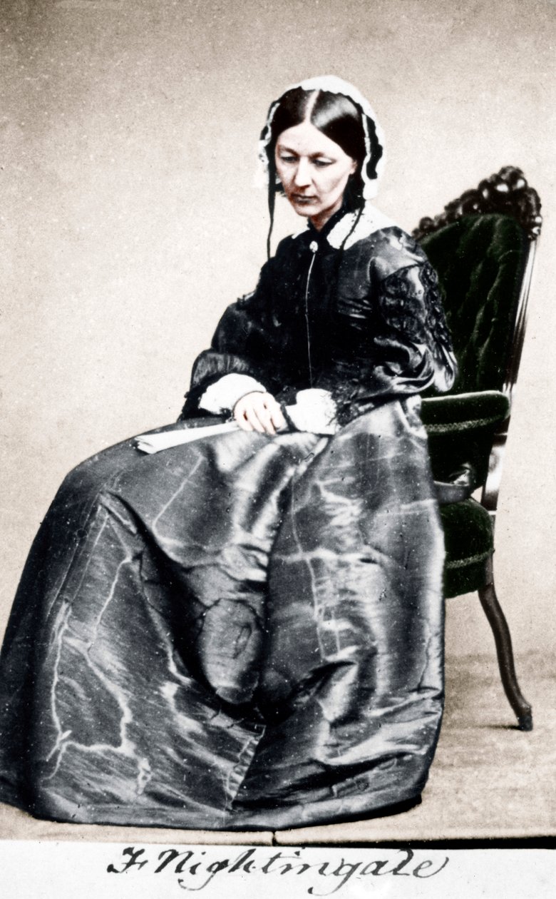 Florence Nightingale, İngiliz hemşire ve hastane reformcusu, 1854 by Unbekannt