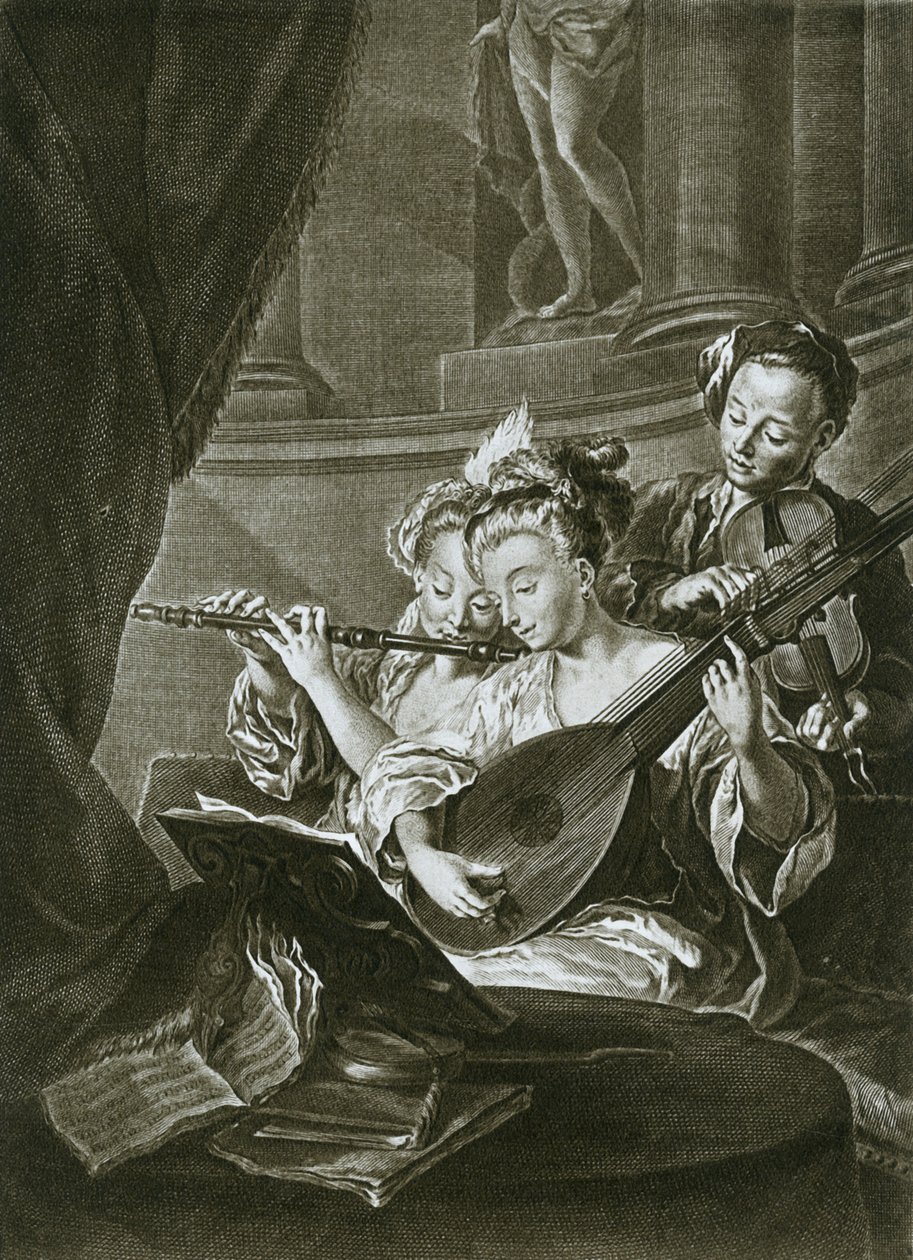 Flüt, keman ve chitarrone George Frederick Handel, Hamburg