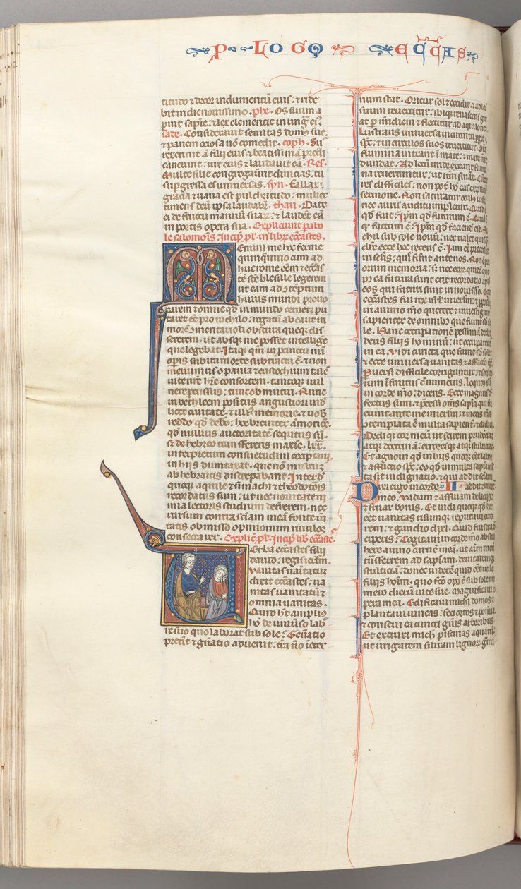 fol. 247v, Vaiz, tarihselleştirilmiş ilk V, Solomon öğretisi, c. 1275-1300. by Unbekannt