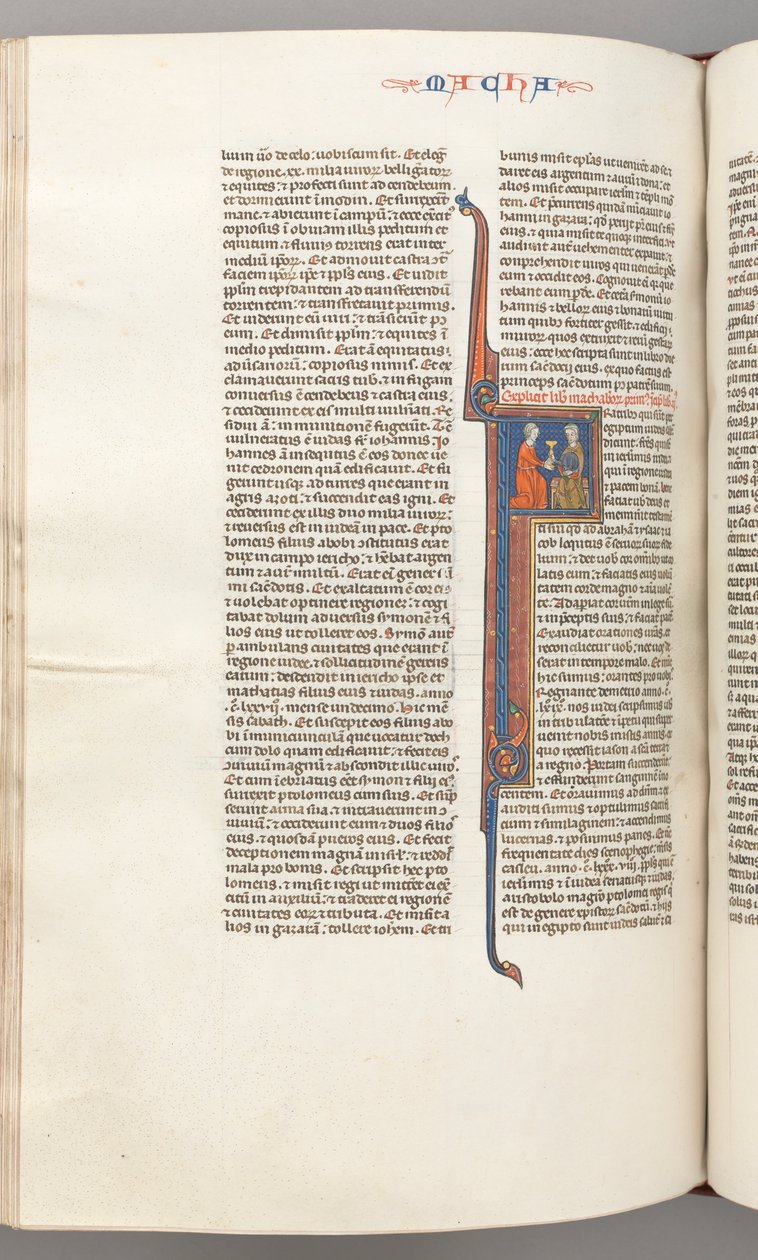 fol. 382v, Maccabees II, tarihsel olarak ilk F, bir Yahudi