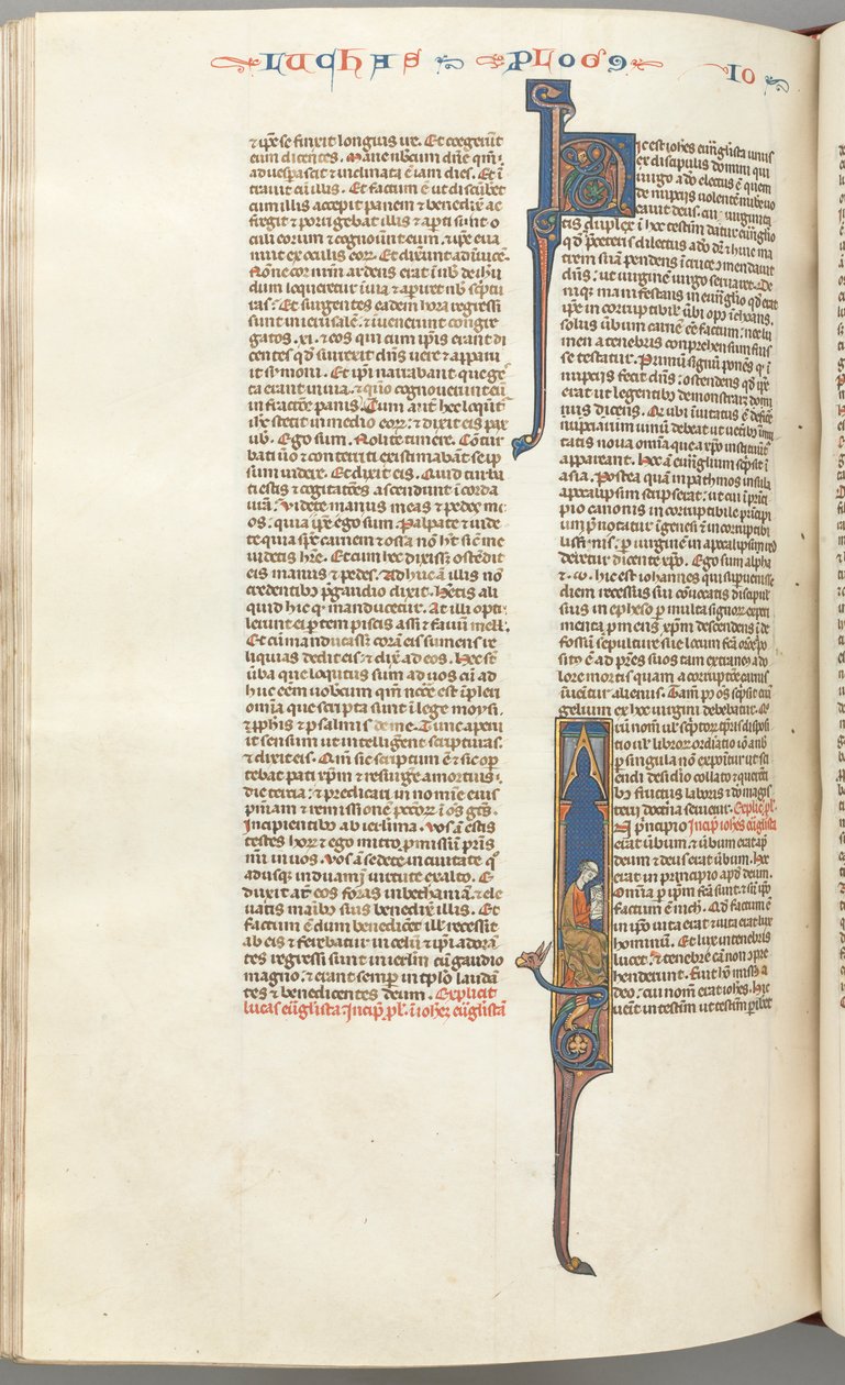 fol. 425v, John, ilk I, John oturmuş yazı, c. 1275-1300. by Unbekannt
