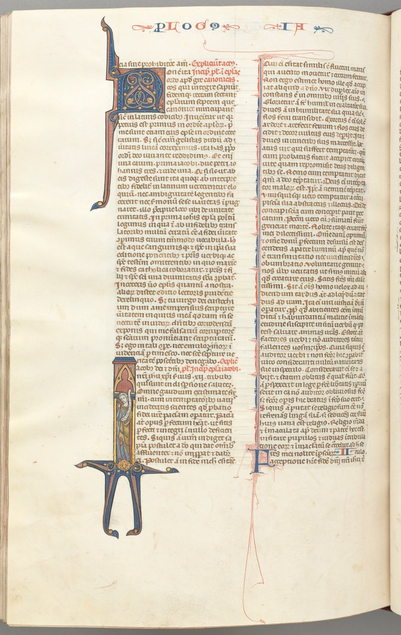 fol. 476v, James, ilk I, James bir parşömenle ayakta duruyor, c. 1275-1300. by Unbekannt