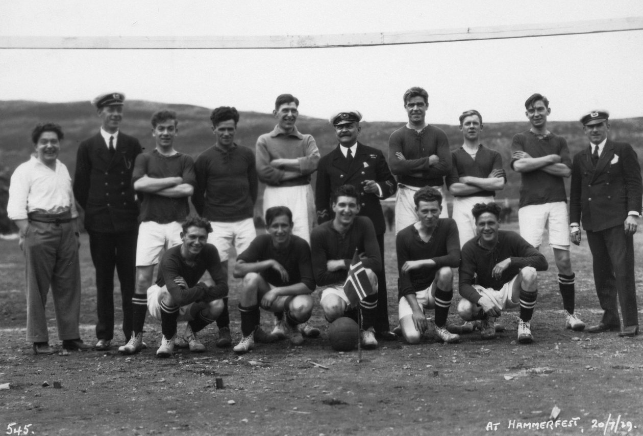 Futbol takımı, Hammerfest, kuzey Norveç, 20 Temmuz 1929 by Unbekannt