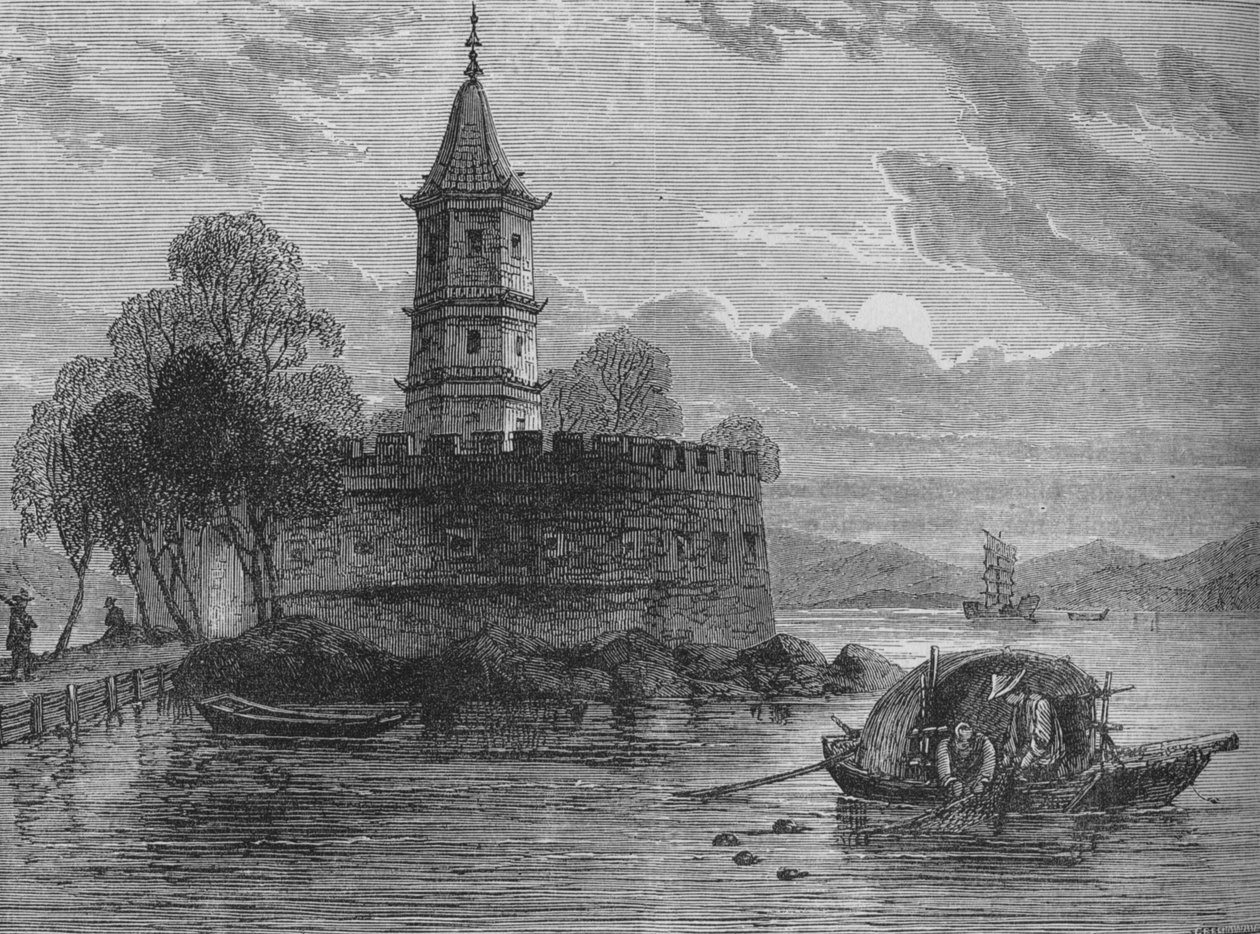Peiho Nehri üzerindeki kale, c1880 by Unbekannt