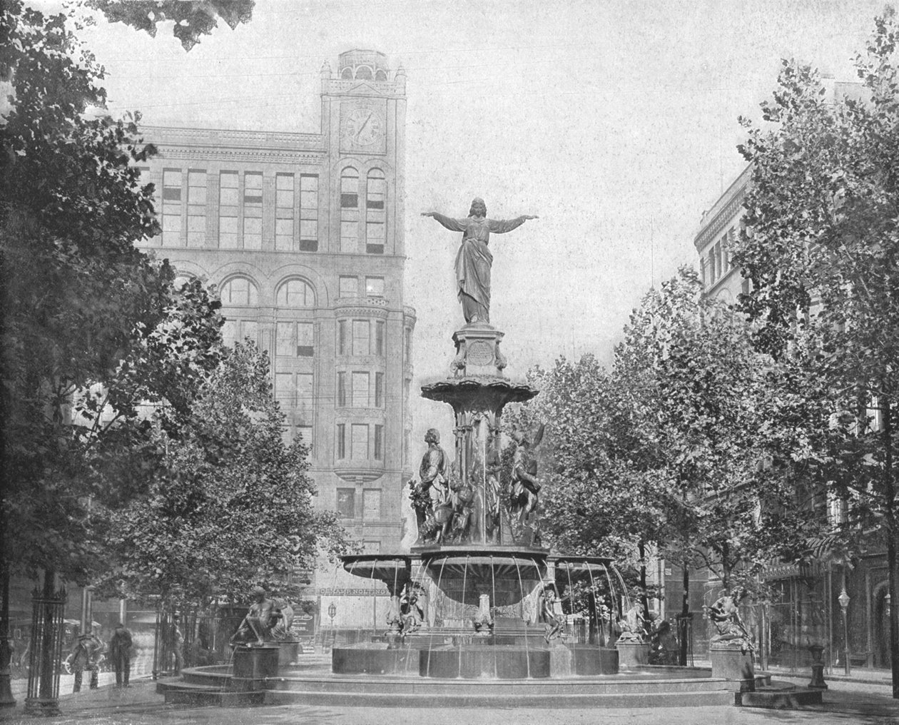 Çeşme Meydanı, Cincinnati, Ohio, ABD, c1900. by Unbekannt