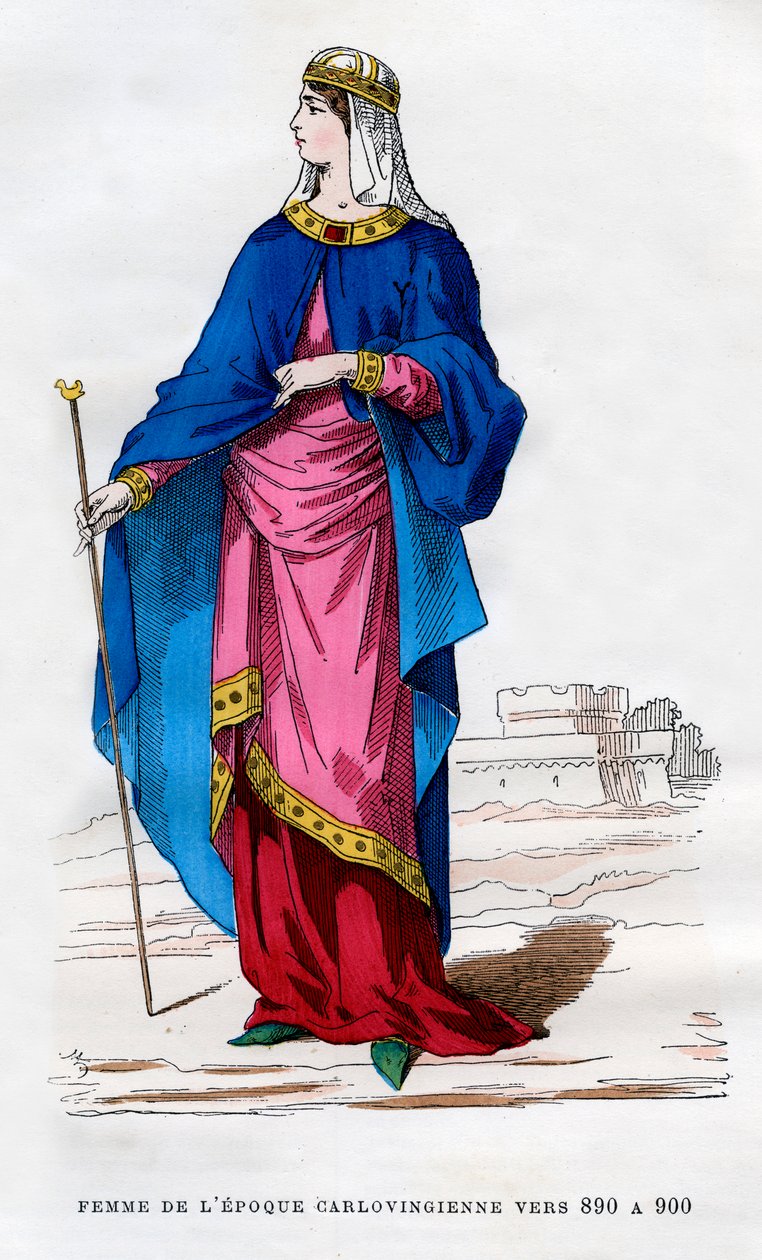 Karolenjliler zamanının Frenk kadını, 890-900 1882-1884 by Unbekannt