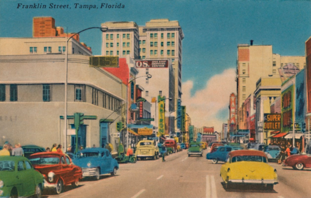 Franklin Caddesi, Tampa, Florida, 1940