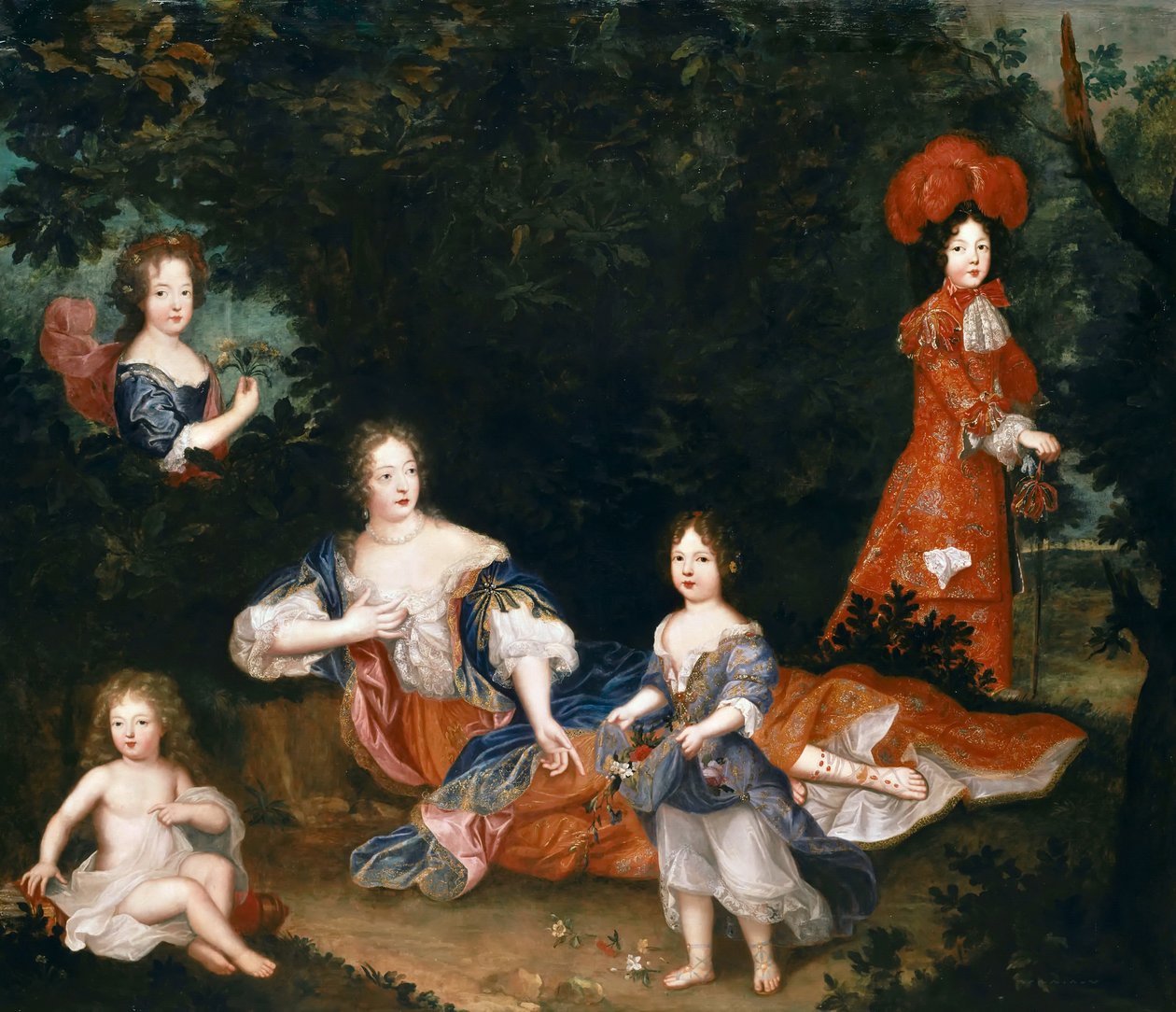Françoise-Athénaïs de Rochechouart, markiz de Montespan 1640-1707 ve çocukları by Unbekannt