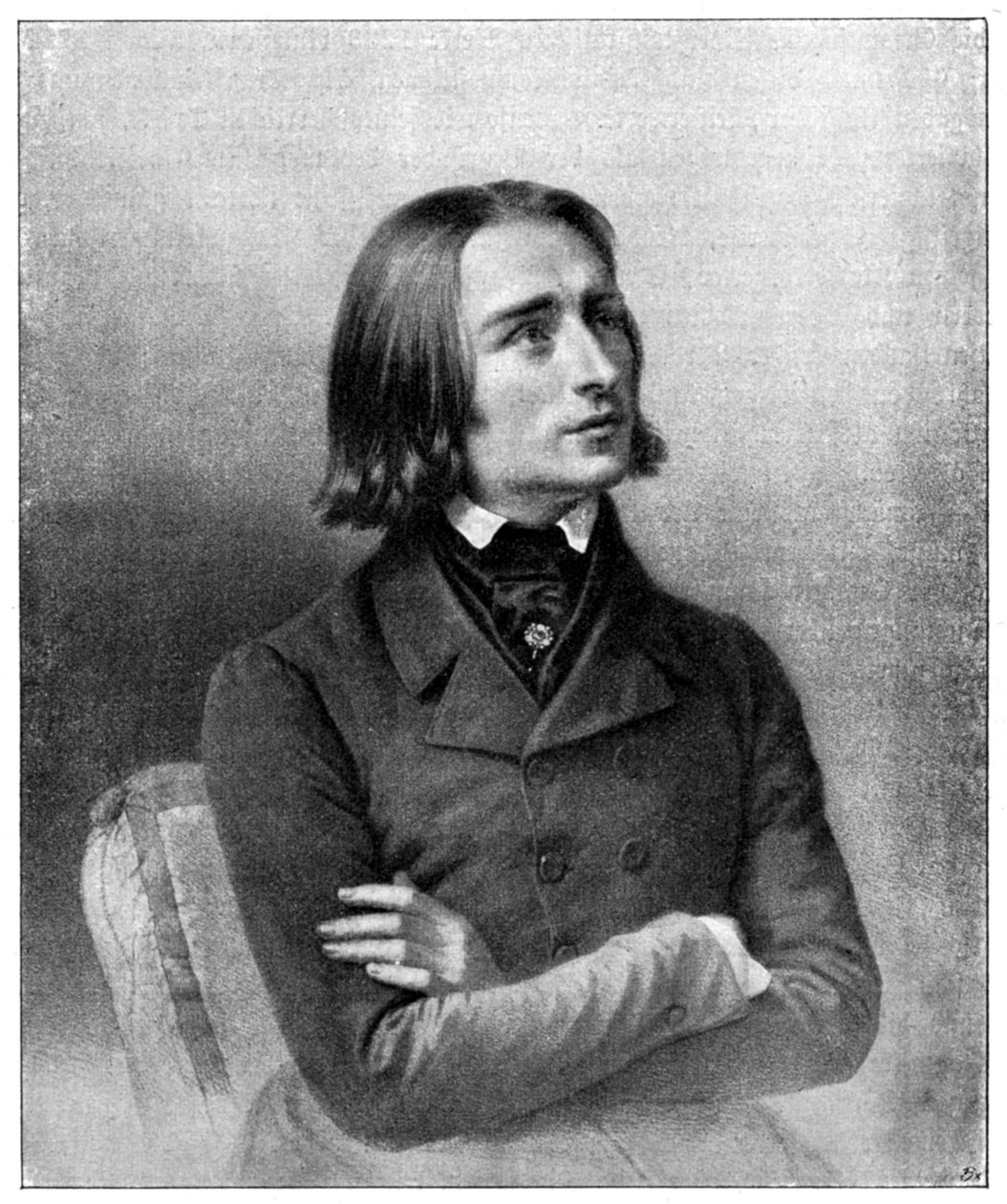 Franz Liszt, 19. yüzyıl Macar virtüöz piyanisti ve bestecisi, 1900 by Unbekannt
