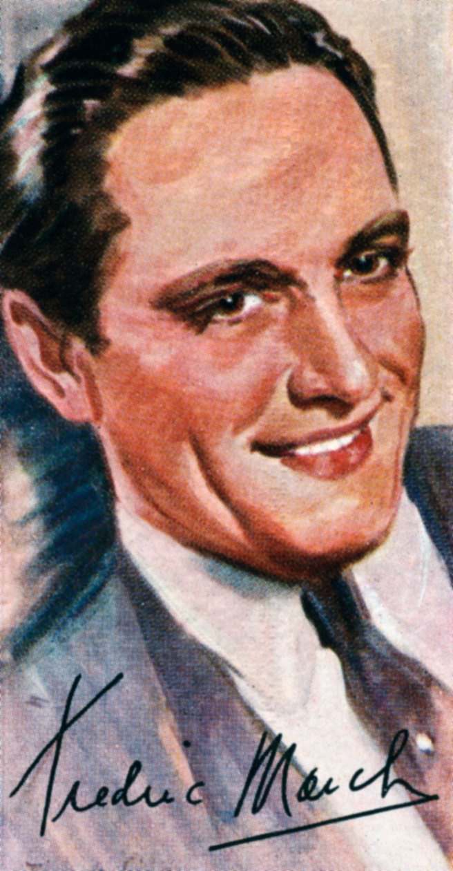 Fredric March, 1897-1975, iki kez Akademi Ödülü kazanan Amerikalı aktör, 20. yüzyıl by Unbekannt