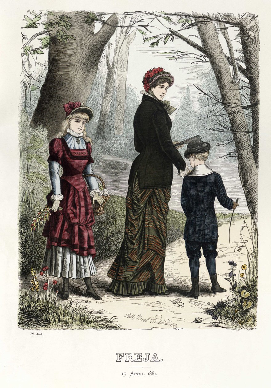 Freja- resimli İskandinav moda dergisi 1881, resim no. 8 by Unbekannt