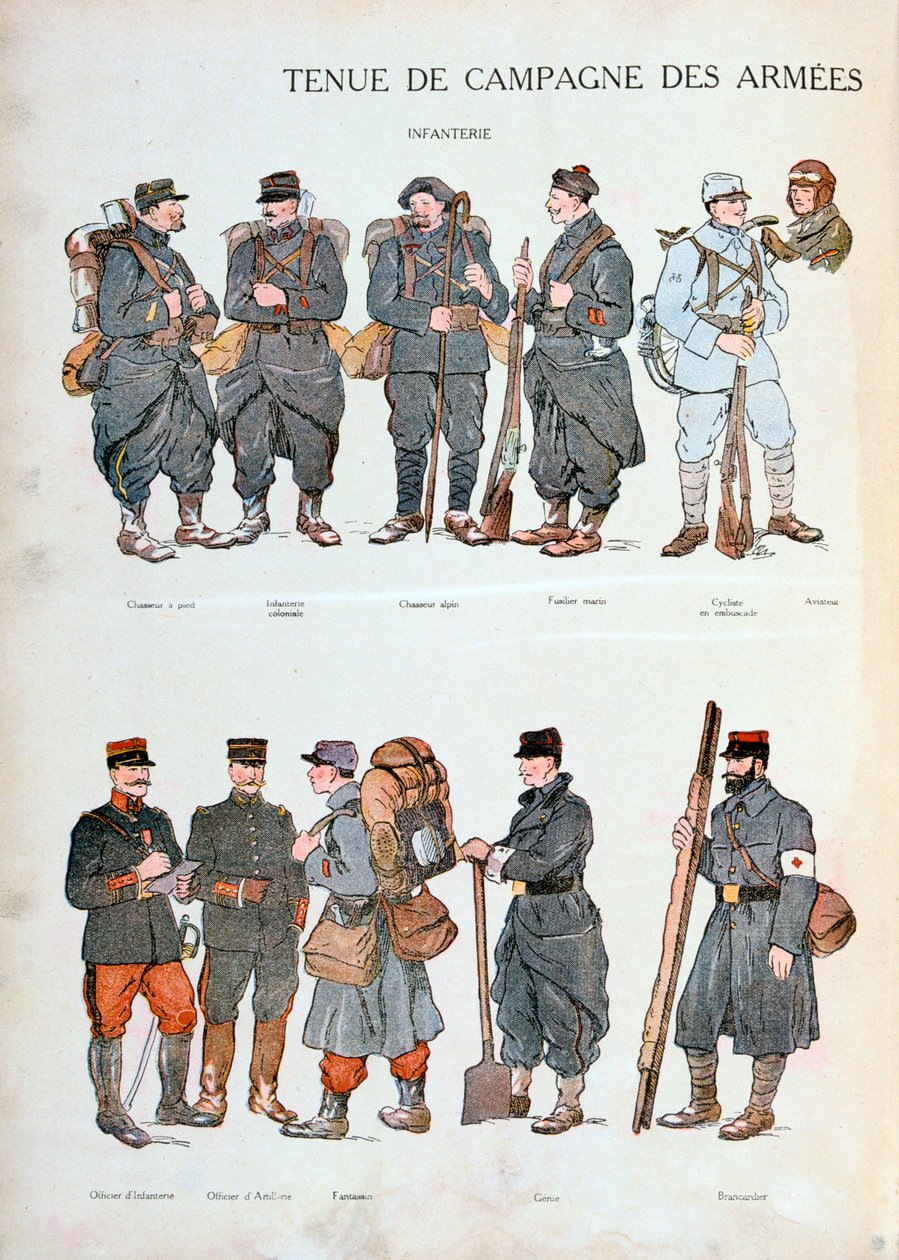 Fransız ordusu üniformaları, Birinci Dünya Savaşı, 1914 by Unbekannt