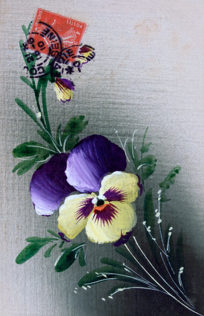 Fransız çiçekli kartpostal, c1900 by Unbekannt