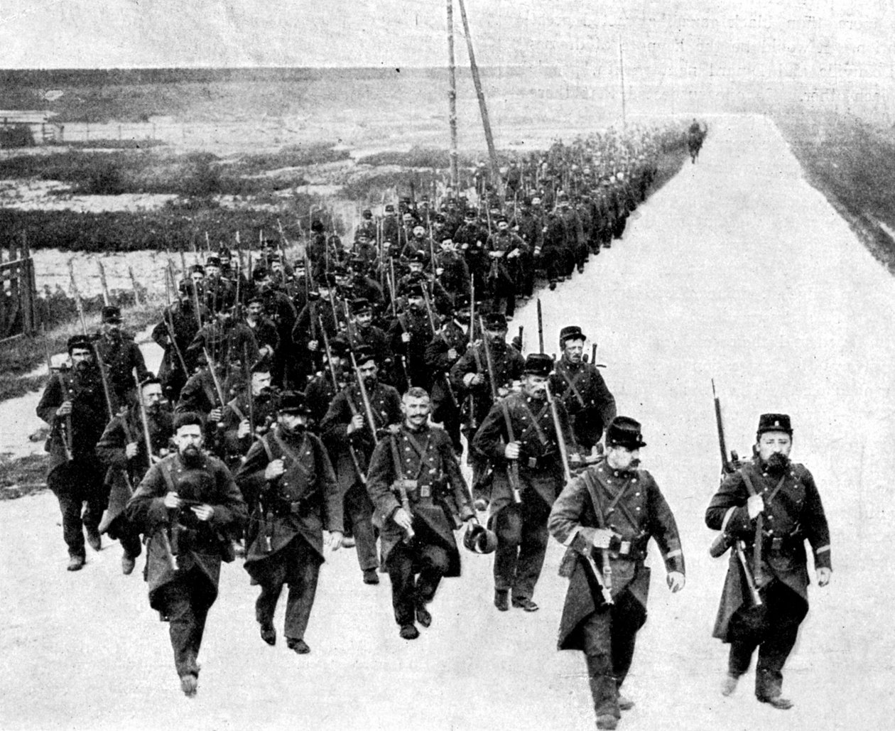 Fransız piyade, müttefikler için takviye, Birinci Dünya Savaşı, 1914 by Unbekannt